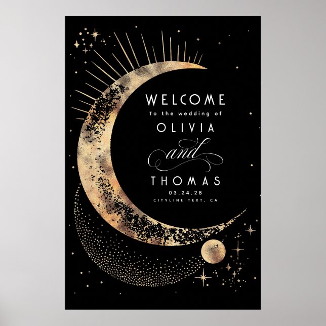 Poster Sinal de Boas-vindas do Sky Celestial Night (Frente)