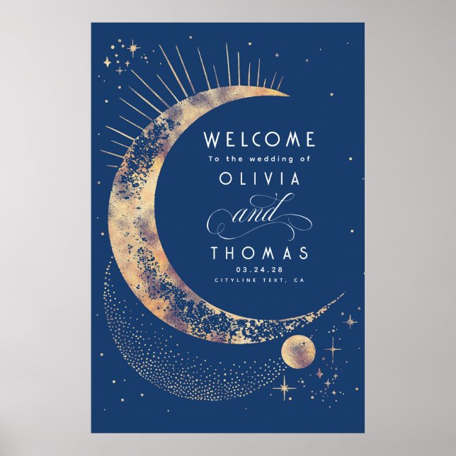 Poster Sinal de Boas-vindas do Sky Celestial Night (Frente)