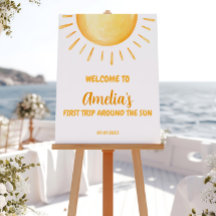 Sinal de boas-vindas do Sunshine primeiro aniversa