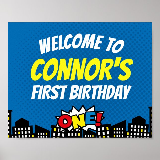 Poster Sinal de boas-vindas do super-herói (Frente)