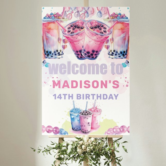 Poster Sinal de Boas-vindas do Tea Boba Bubble (Criador carregado)