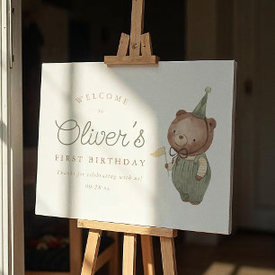 Poster Sinal de boas-vindas do Urso de Teddy