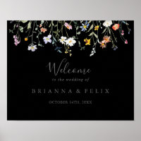 Sinal de Boas-vindas do Wild Multicolor Floral Bla