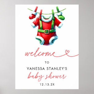 Poster Sinal de boas-vindas dos Papais noeis de Natal Hol