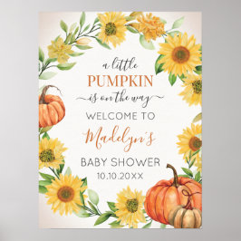 Poster Sinal de boas-vindas dos Sunflower e Pumpkin