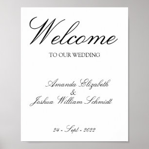 Poster Sinal de boas-vindas elegante, simples e moderno