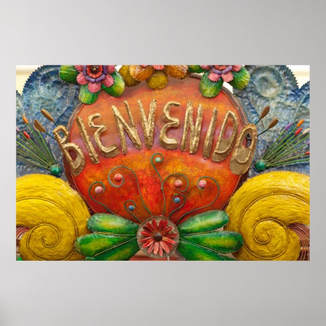 Poster Sinal de boas-vindas em espanhol, México (Frente)