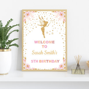 Poster Sinal de boas-vindas, Fairy Birthday Sinal