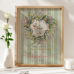 Poster Sinal de boas-vindas feliz Chá de fraldas