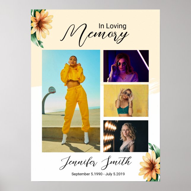 Poster Sinal de boas-vindas funerário Modelo (Frente)