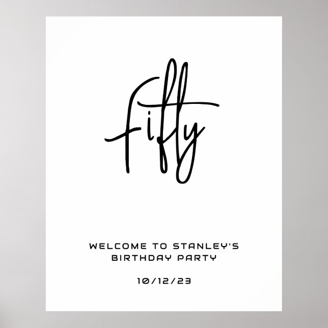 Poster Sinal de Boas-vindas Mínimo dos Brancos 5 (Frente)