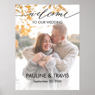 Poster Sinal de boas-vindas moderno símbolo de foto de ca