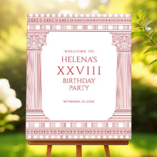 Poster Sinal de boas-vindas para a festa da deusa