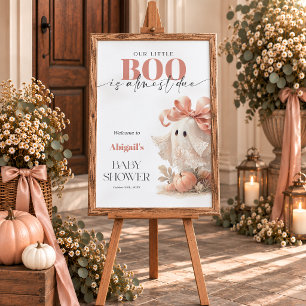 Poster Sinal de Boas-Vindas para Chá de Bebê do Fantasma