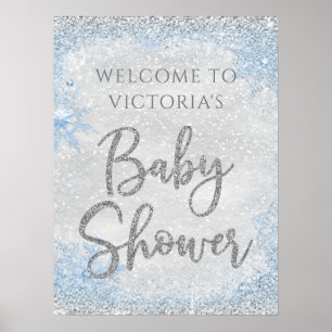 Poster Sinal de Boas-Vindas para Chá de Bebê Natal Encant
