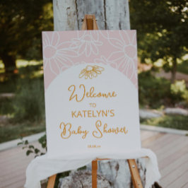 Poster Sinal de Boas-Vindas para Chá de Bebê ou Aniversár