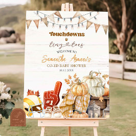 Poster Sinal de Boas-Vindas para Chás de Bebê Touchdown e