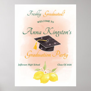 Poster Sinal de Boas-Vindas para Festa de Formatura Recém
