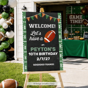 Poster Sinal de Boas-Vindas para Festa de Futebol