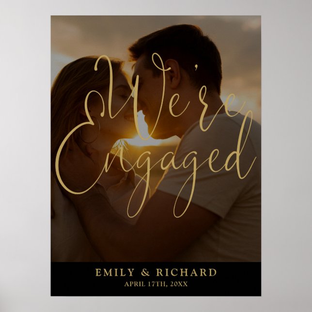 Poster Sinal de Boas Vindas para Foto de Festa de Noivado (Frente)