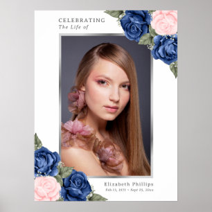 Poster Sinal de Boas-Vindas para Funeral com Foto Memoria