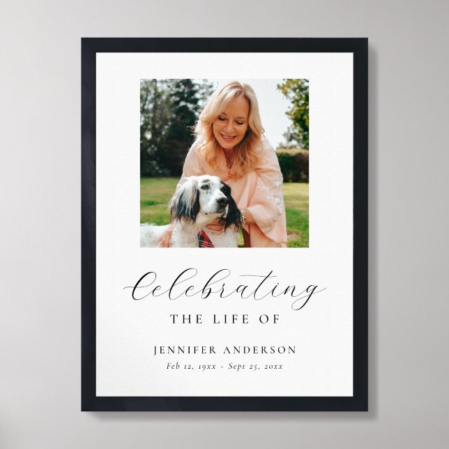 Poster Sinal de Boas-Vindas para Funeral de Celebração da (Framed)
