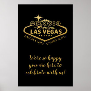 Poster Sinal de boas-vindas personalizado do casamento de