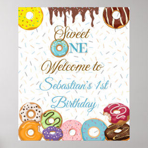 Poster Sinal de boas-vindas personalizado do primeiro ani
