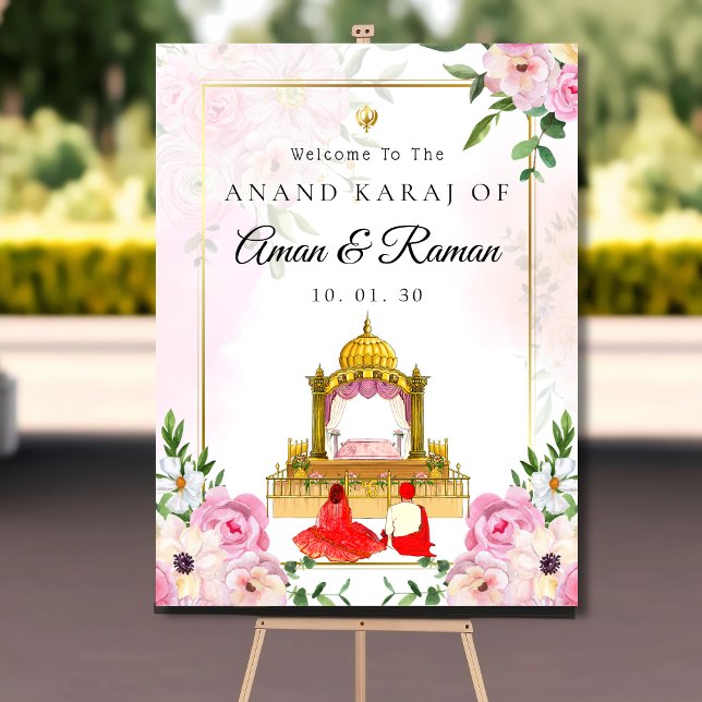 Poster Sinal de boas-vindas Rosa Anand Karaj (Criador carregado)