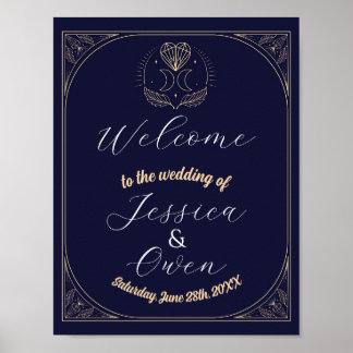 Poster Sinal de boas-vindas Tarot Wedding Hearding Moon C