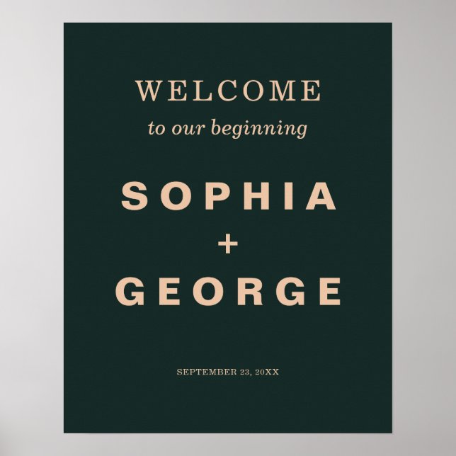 Poster Sinal de Boho Moderno Jewel Earth (Frente)