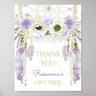 Pôster Sinal de Boho Tribal do Sonho lavanda