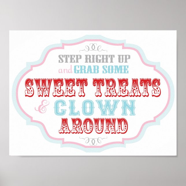 Pôster Sinal de Booth para Carnaval Aniversário (Frente)