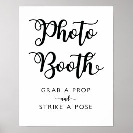 Pôster Sinal de Cabine de Foto para Casamento | Caligrafi