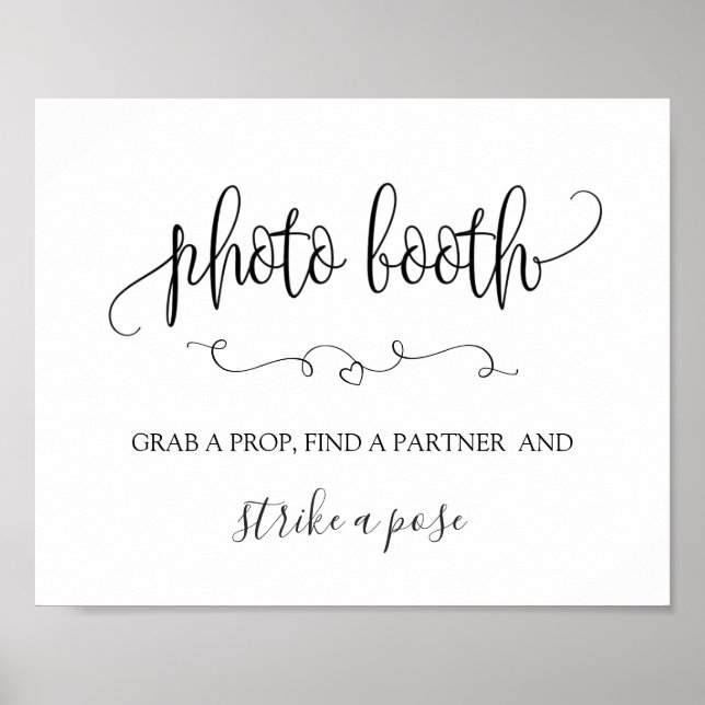 Poster Sinal de Cabine de Fotos (Frente)