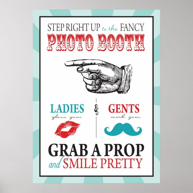 Poster Sinal de Cabine de Fotos para Aniversário de Carna (Frente)