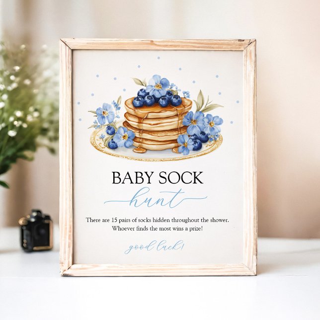 Poster Sinal de Caça da Pata do Bebê de Blueberry Brunch (Criador carregado)