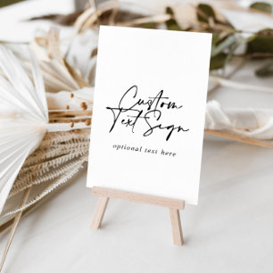 Poster Sinal de Caligrafia de Texto Personalizado Moderno