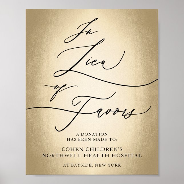 Poster Sinal De Caligrafia Em Vez Do Sinal De Casamento D (Frente)