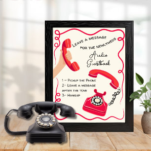 Poster Sinal de capricho da mensagem do livro de convidad