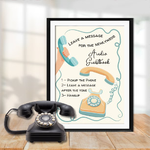 Poster Sinal de capricho da mensagem do livro de convidad