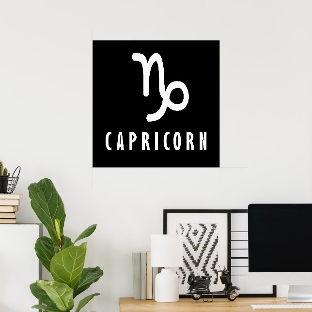 Poster Sinal de Capricórnio zodiac (Escritório em casa)