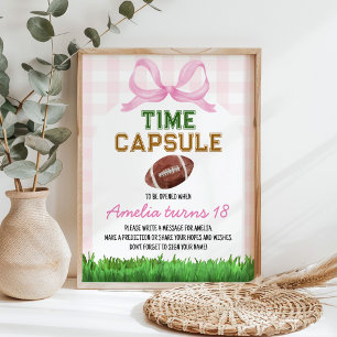 Poster Sinal de Cápsula de Aniversário de Futebol