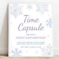 Sinal de Cápsula de Aniversário de Inverno