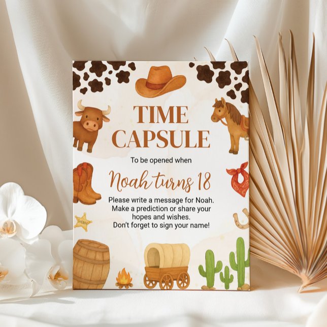 Poster Sinal de Cápsula de Aniversário do Rodeio Ocidenta (Criador carregado)