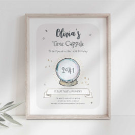 Poster Sinal de Cápsula de Hora do Assistente