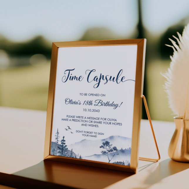 Poster Sinal de Cápsula do Horário da Holanda do Inverno (Criador carregado)