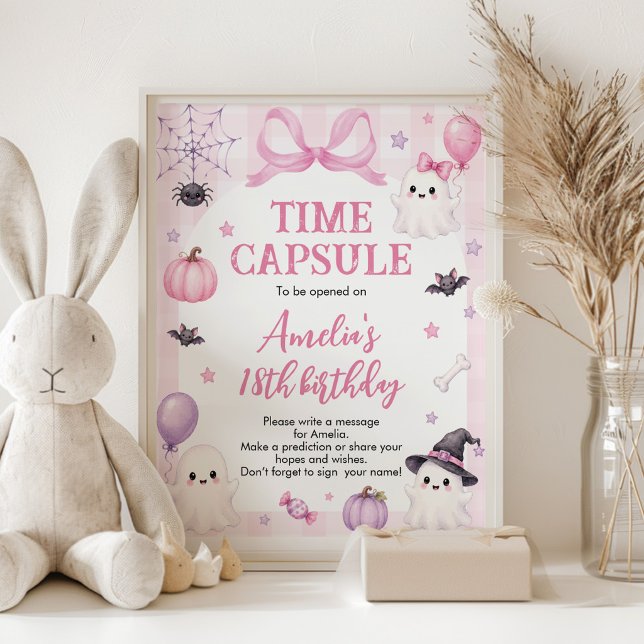 Poster Sinal de Cápsula do Tempo de Aniversário de Hallow (Criador carregado)