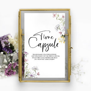 Poster Sinal de Cápsula do Tempo do Primeiro Aniversário
