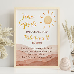 Poster Sinal de Cápsula - Hora de Aniversário do Sol